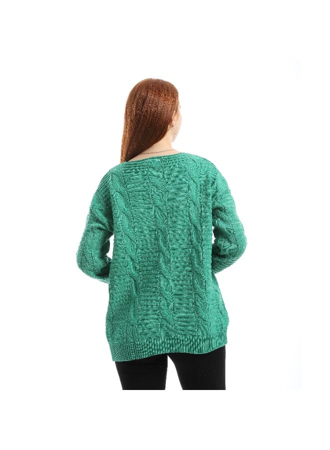 سيزار كارديجان حريمي صوف سادة مفتوح من الأمام - Image 4