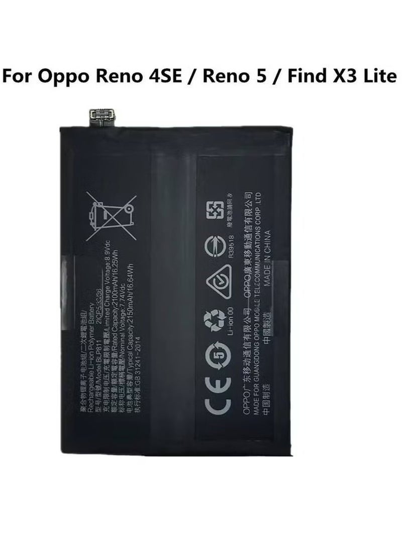 MUNTAQI High-Quality Original Replacement Battery for Oppo 4SE, Reno 5, and Find X3 Lite – Black, Premium Lithium-Ion Cell, Long-lasting Power, Fast Charging, Safe and Easy Installation - Image 2