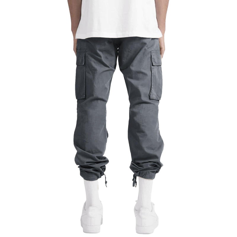 WZIKAI Mens Cargo Pants Casual Joggers Hiking Pants Loose Straight Athletic Workout Sweatpants with Pockets Gray XXL - Image 4