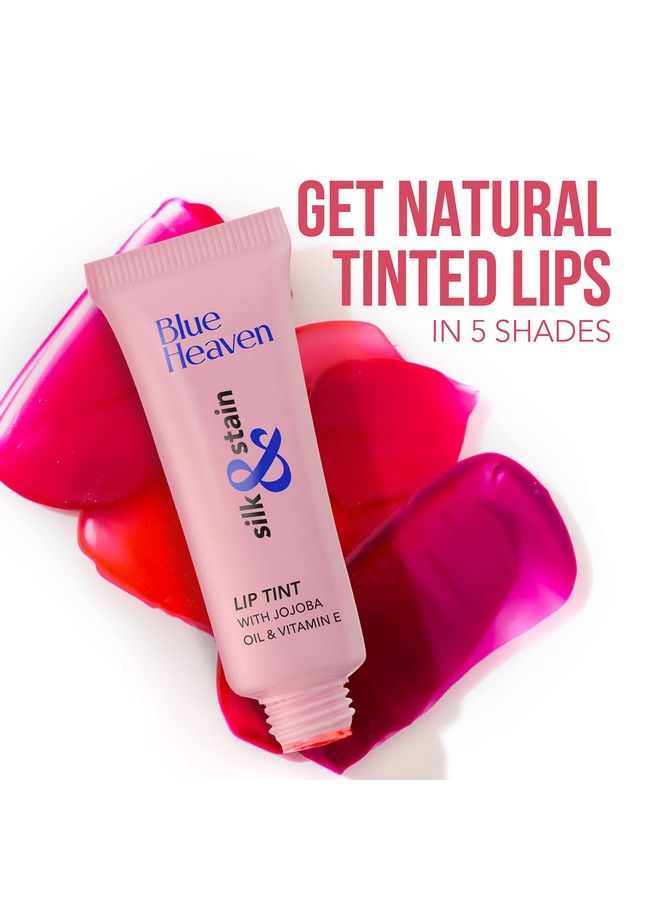 Blue Heaven Silk & Stain Lip Tint Raspberry Love 8Ml With Jojoba Oil & Vitamin E Long Lasting Non Sticky Transfer Proof Formula Natural Finish - Image 5