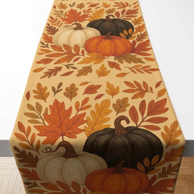 OHOME Thanksgiving Table Decor - Table Runner for Indoor Outdoor - Thanksgiving Decorations for Fall Friendsgiving | Thanksgiving Centerpieces Tablecloth Banner for Tables Room Office Kitchen - Image 1