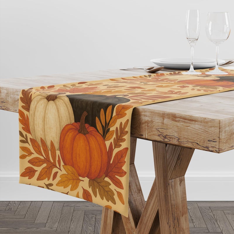 OHOME Thanksgiving Table Decor - Table Runner for Indoor Outdoor - Thanksgiving Decorations for Fall Friendsgiving | Thanksgiving Centerpieces Tablecloth Banner for Tables Room Office Kitchen - Image 3