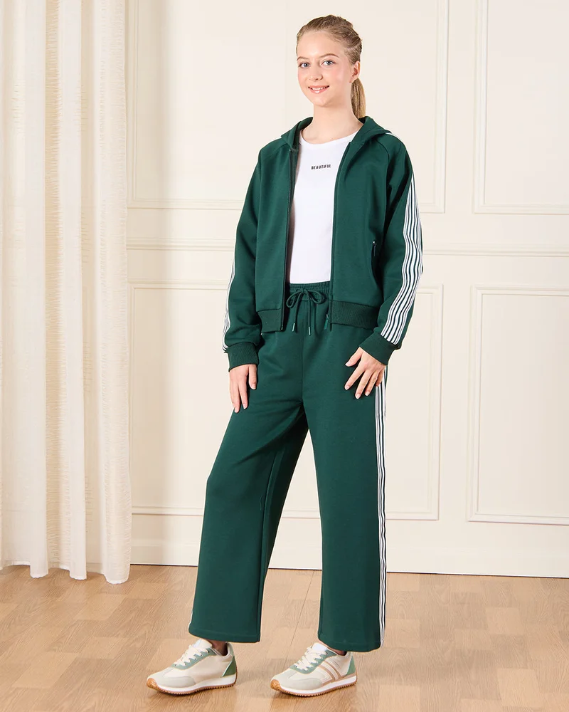 REDTAG Senior Girls Green Jogger Set (2 Piece)