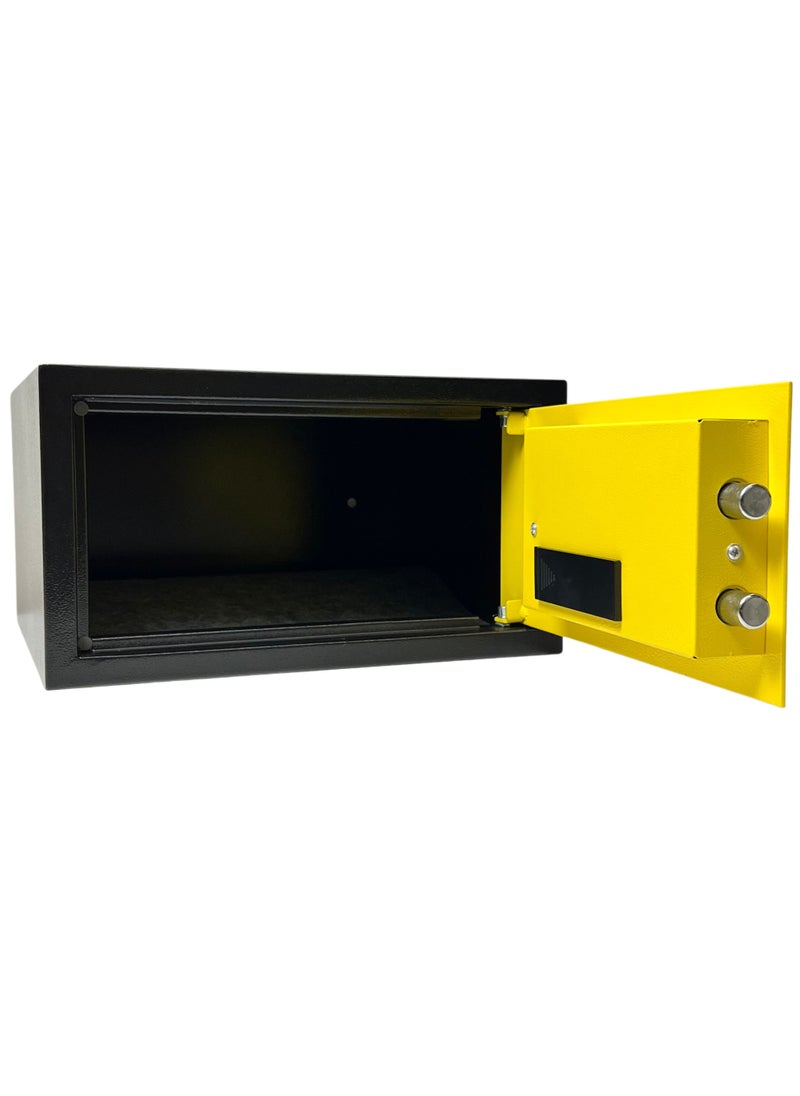 LOTFY GROUP - LG Safebox Code- 23NEK- 23*42*37CM- Yellow Colour- Home Office Safe Box- Electronic Lock- Key Lock - Image 1