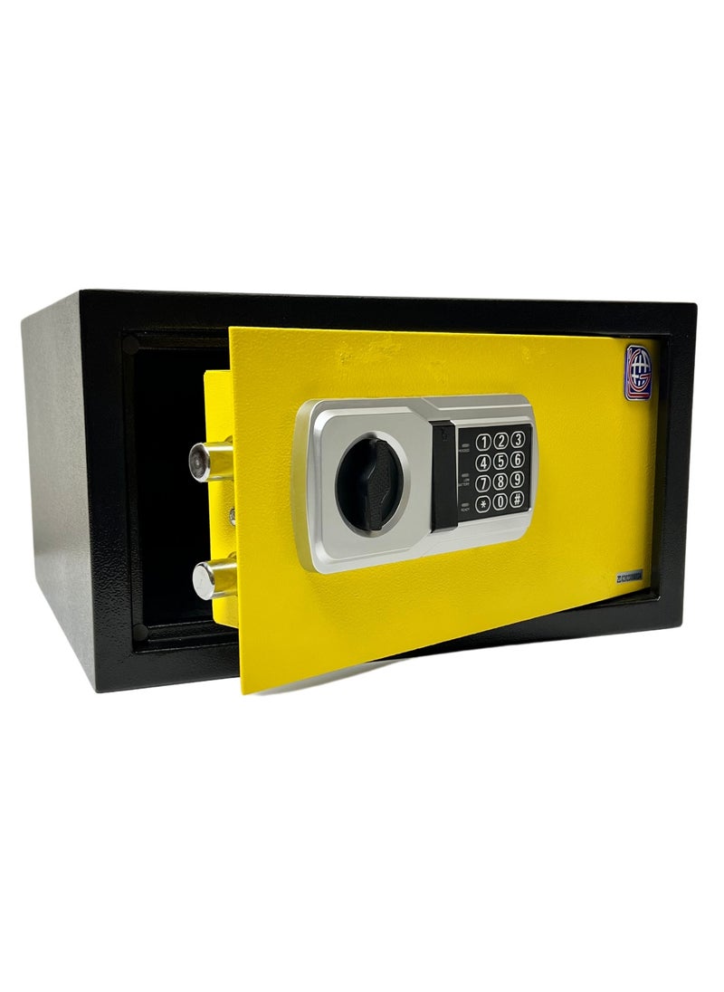 LOTFY GROUP - LG Safebox Code- 23NEK- 23*42*37CM- Yellow Colour- Home Office Safe Box- Electronic Lock- Key Lock - Image 1