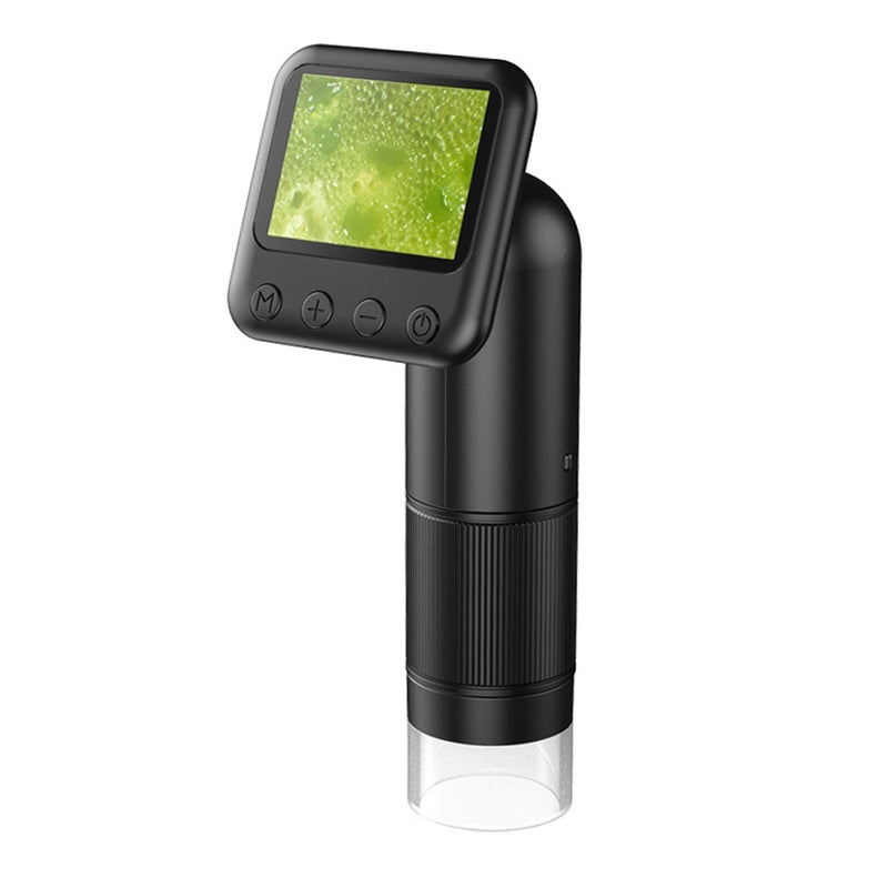 مجهر رقمي محمول: شاشة LCD بدقة عالية مقاس 2 بوصة، 6 أضواء LED قابلة للتعديل، تكبير 400 مرة - عدسة مغطاة عالية الجودة، توصيل USB بالكمبيوتر، حجم جيب للأطفال والهواة ومحبي العلوم - Image 1