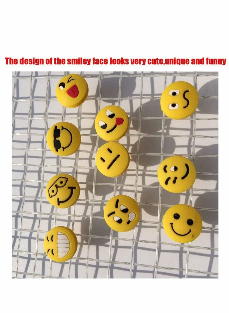Generic Tennis Vibration Dampeners, 8Pcs Racket Shock Absorbers, Smile Face Silicone Absorbers racket dampene, Durable Long-Lasting, Great for Players, Random Style - Image 4