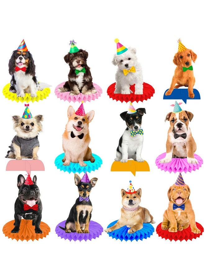 اوموني زينة مركزية على شكل قرص العسل على شكل كلب، 13 قطعة، زينة طاولة حفلات بموضوع كلب صغير، لوازم حفلات أعياد ميلاد الكلاب، زينة حفلات الكلاب الصغيرة للحيوانات الأليفة، لوازم حفلات أعياد الميلاد بموضوع الكلب، لوازم حفلات استقبال المولود - Image 1