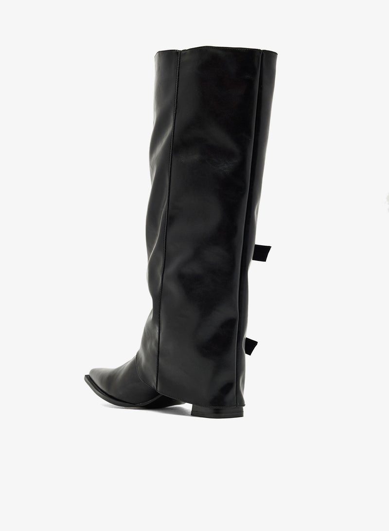 جينجر بوت بكعب عريض وطية علوية - Image 3