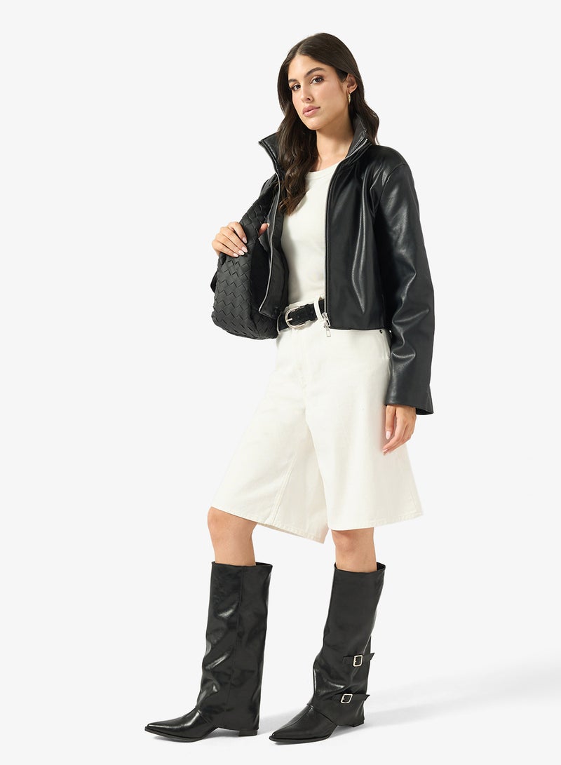 جينجر بوت بكعب عريض وطية علوية - Image 5