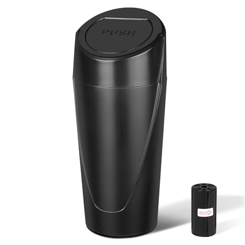 Kincown Car Trash Can Leakproof Mini Car Garbage Can Cup Holder with Lid - Image 1
