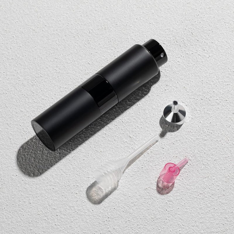 owlyee 20ML Perfume Atomizer, Empty Cologne Spray Bottle, Mini Sprayer Dispenser for Travel (Black, 2PCS) - Image 3