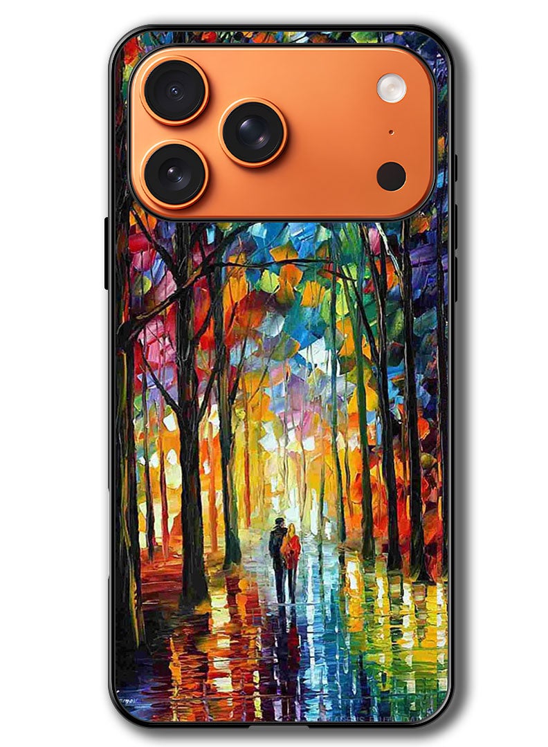 Theodor Case Compatible with Apple iPhone 17 Pro Max 6.9 Inch Protection Shockproof Bumper Cover Colorful Art Couple - Image 1