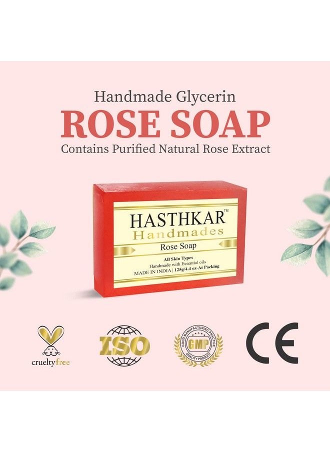 byPurenaturals - Hasthkar Handmades Natural Herbal Rose Handmade Soap Bar 125Gm - Image 1