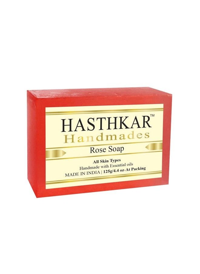 byPurenaturals - Hasthkar Handmades Natural Herbal Rose Handmade Soap Bar 125Gm - Image 1