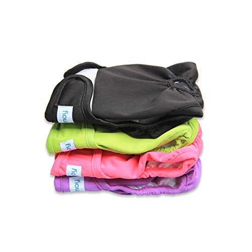 Teamoy 4pcs Washable Female Dog Diapers, Reusable Doggie Diaper Wraps for Female Dogs, Super-Absorbent and Comfortable, XS - Image 1