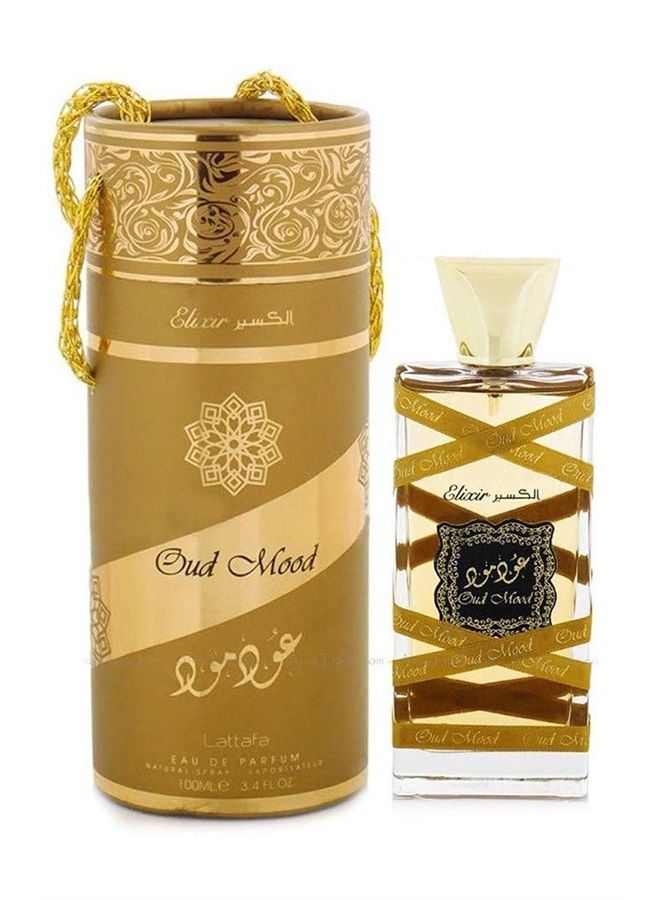 Lattafa Oud Mood Elixir Eau De Parfum Spray (Unisex) 3.4 oz - Image 1