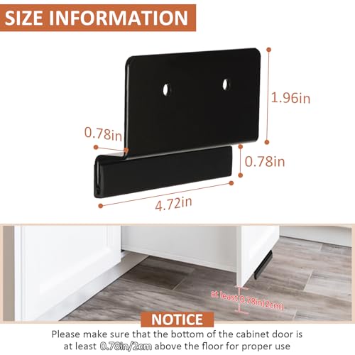 Cathyeen Cabinet Foot Pull, Foot Pulls for Trash Cabinet Drawer, Touchless Hands-Free Foot Handles Door Opener Tool for Pull Out Trash Can Under Cabinet, Kitchen Gadgets (Black) - Image 5