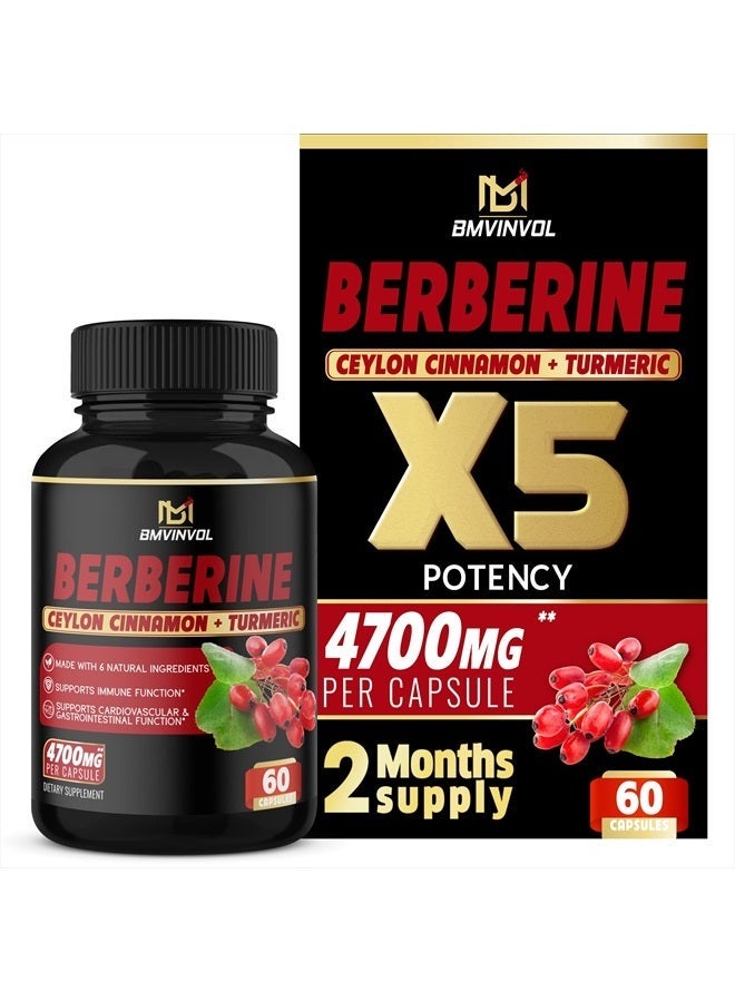 BMVINVOL BERBERINE MADE WITH CEYLON CINNAMON DIETARY SUPPLEMENT 60 CAPSULES - Image 3