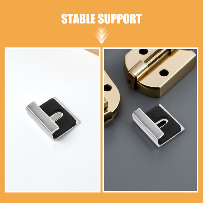 12pcs Glass Mirror Holder Clips: Heavy Duty Mirror Mounting Clips Kit For Bathroom And Vanity Stable Support Easy Installation Prevents Sliding - Image 2