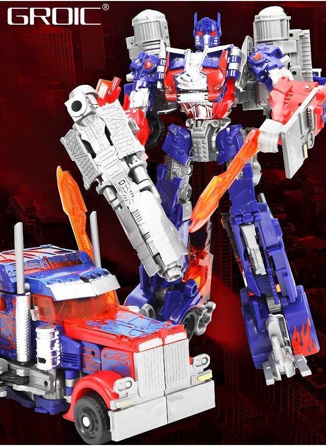 GROIC 2 In 1 Deformation Robot Toy, Deformed Car Robot Toys, Action Figure Deformation Car Model, Portable Alloy Deformation Robot Toys Gift for Kids-Optimus Prime  - Image 5