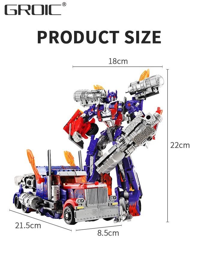 GROIC - 2 In 1 Deformation Robot Toy, Deformed Car Robot Toys, Action Figure Deformation Car Model, Portable Alloy Deformation Robot Toys Gift for Kids-Optimus Prime - Image 1