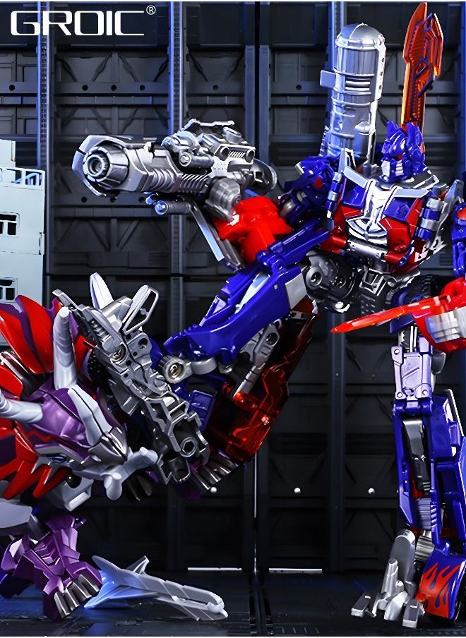 GROIC 2 In 1 Deformation Robot Toy, Deformed Car Robot Toys, Action Figure Deformation Car Model, Portable Alloy Deformation Robot Toys Gift for Kids-Optimus Prime  - Image 3
