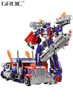 GROIC 2 In 1 Deformation Robot Toy, Deformed Car Robot Toys, Action Figure Deformation Car Model, Portable Alloy Deformation Robot Toys Gift for Kids-Optimus Prime  - Image 1
