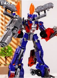 GROIC 2 In 1 Deformation Robot Toy, Deformed Car Robot Toys, Action Figure Deformation Car Model, Portable Alloy Deformation Robot Toys Gift for Kids-Optimus Prime  - Image 4