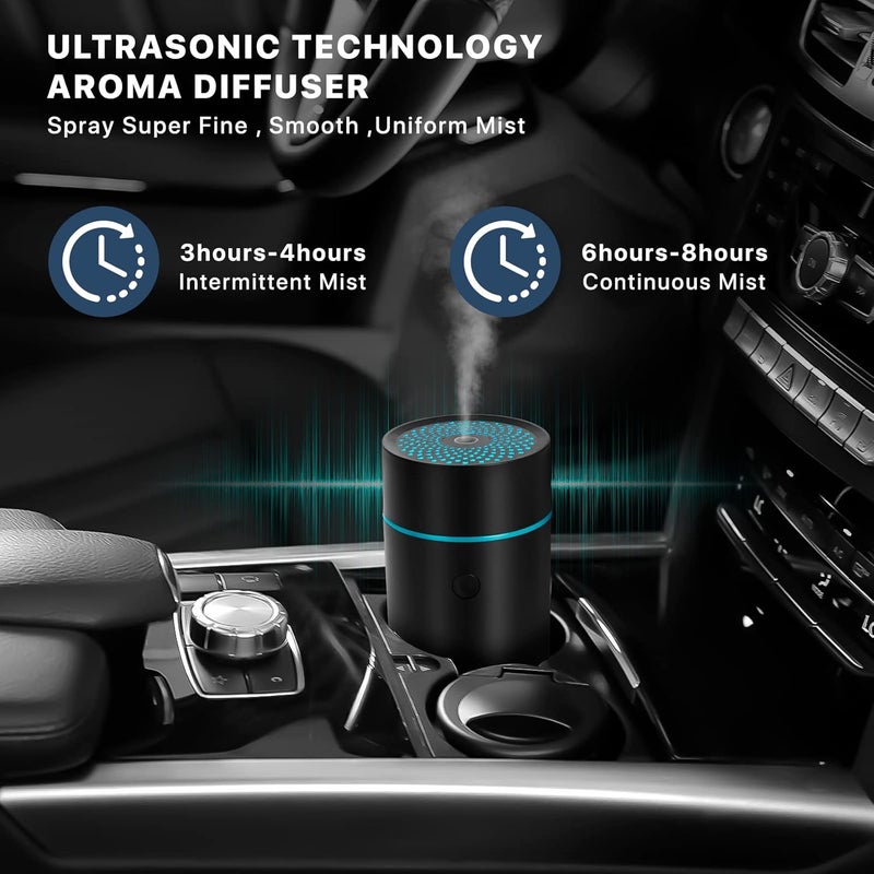 Difusores de fragancia de coche, ambientadores, mini humidificador ultrasónico alimentado por USB, difusor de aceite para vehículo - Image 4