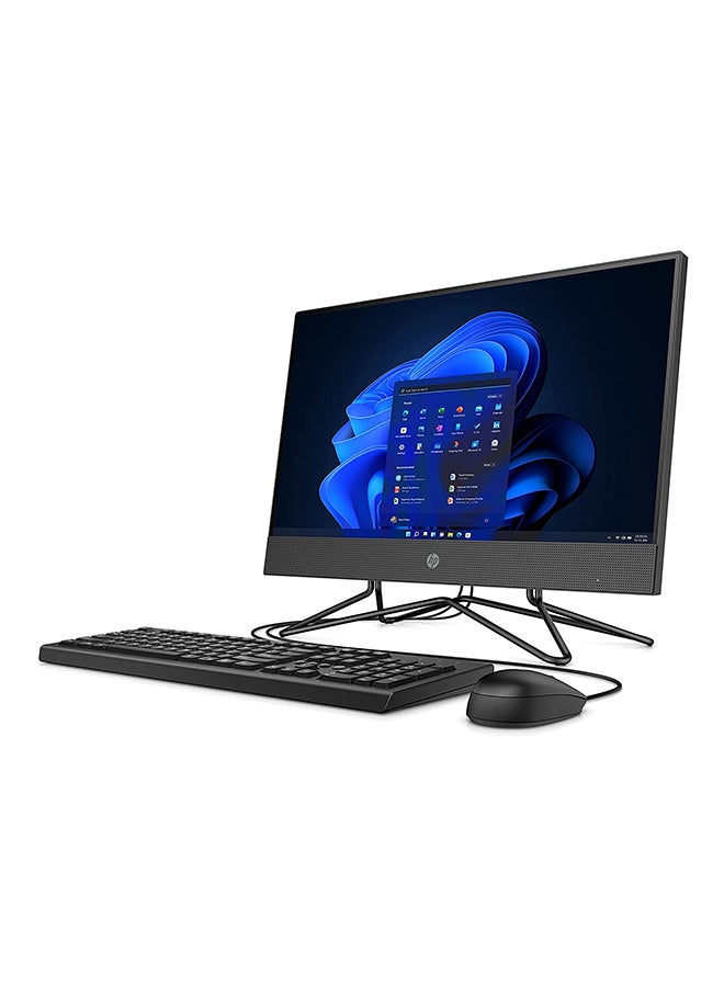HP كمبيوتر مكتبي الكل في واحد 200 G4 بشاشة FHD IPS مقاس 21.5 بوصة ومعالج كور i5-10210U وذاكرة وصول عشوائي سعة 8 جيجابايت ومحرك أقراص SSD سعة 256 جيجابايت وبطاقة رسومات إنتل UHD باللغة الإنجليزية/العربية أسود الإنجليزية/العربية أسود - Image 2