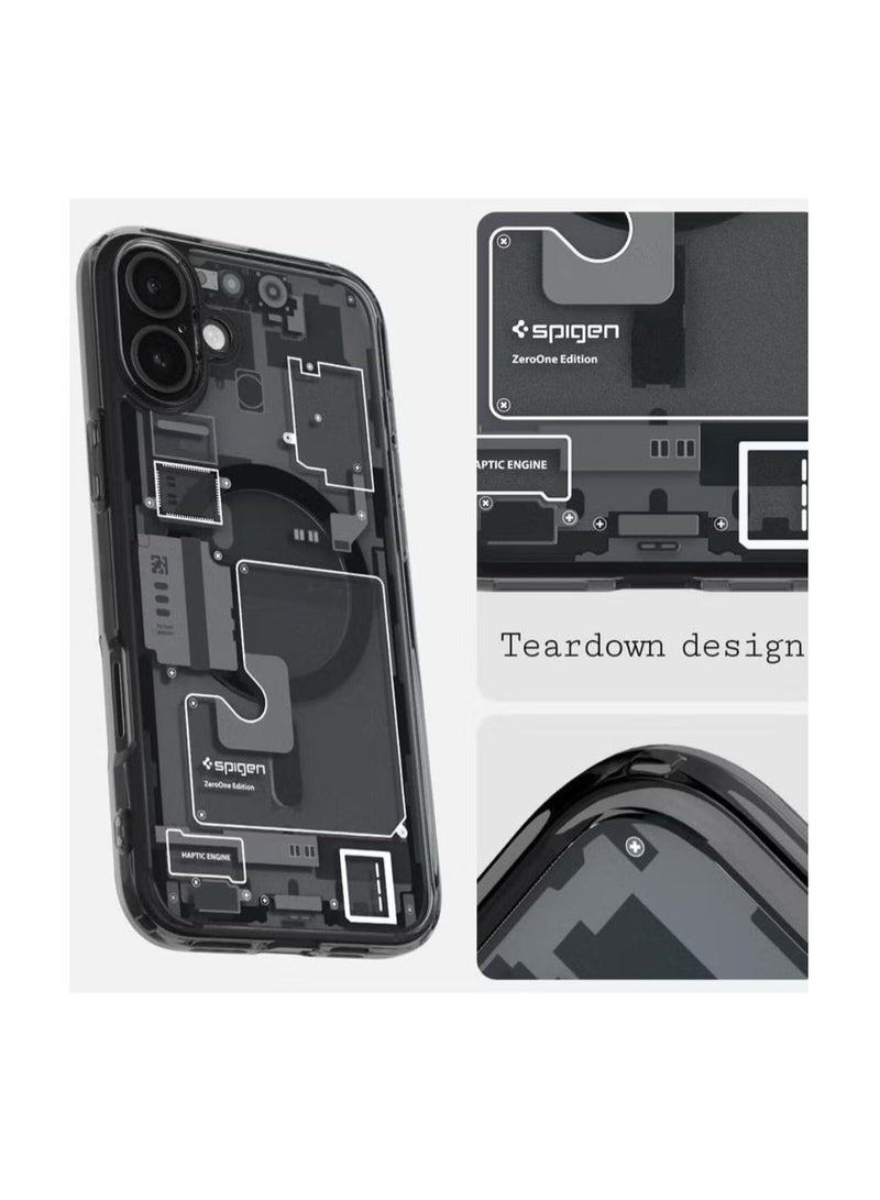 سبايجن غطاء Ultra Hybrid MagFit لهاتف iPhone 16 مع MagSafe (2024) - Zero One - Image 3