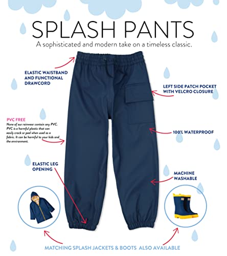 Hatley Kids Rain Pants, Navy, 5 Years - Image 4