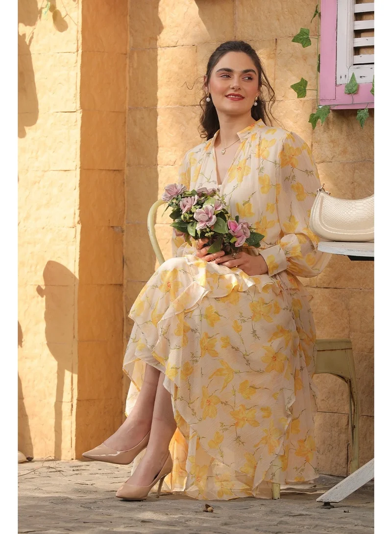 Luxe & Hardy  Luxe & Hardy Edna Ruffle Dress for Women | Best Price UAE