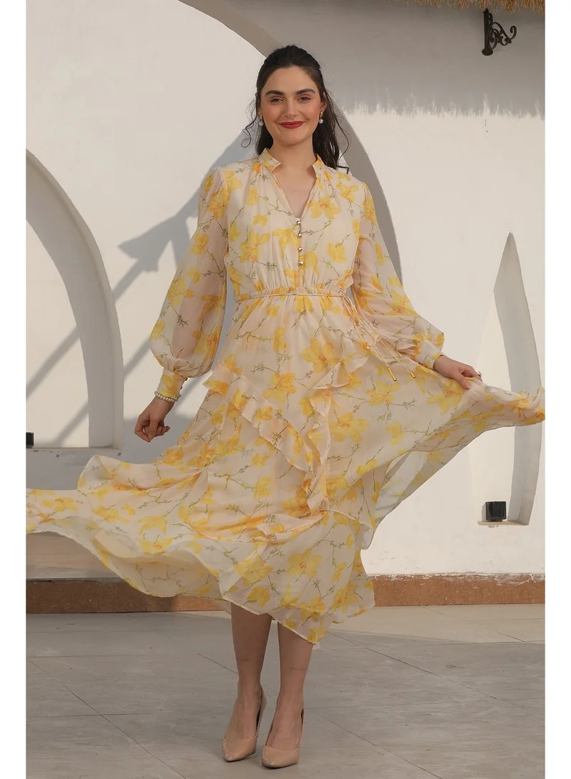 Luxe & Hardy  Luxe & Hardy Edna Ruffle Dress for Women | Best Price UAE