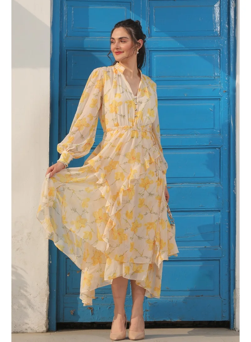 Luxe & Hardy  Luxe & Hardy Edna Ruffle Dress for Women | Best Price UAE
