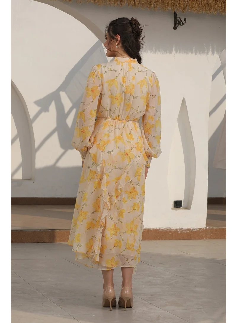 Luxe & Hardy  Luxe & Hardy Edna Ruffle Dress for Women | Best Price UAE