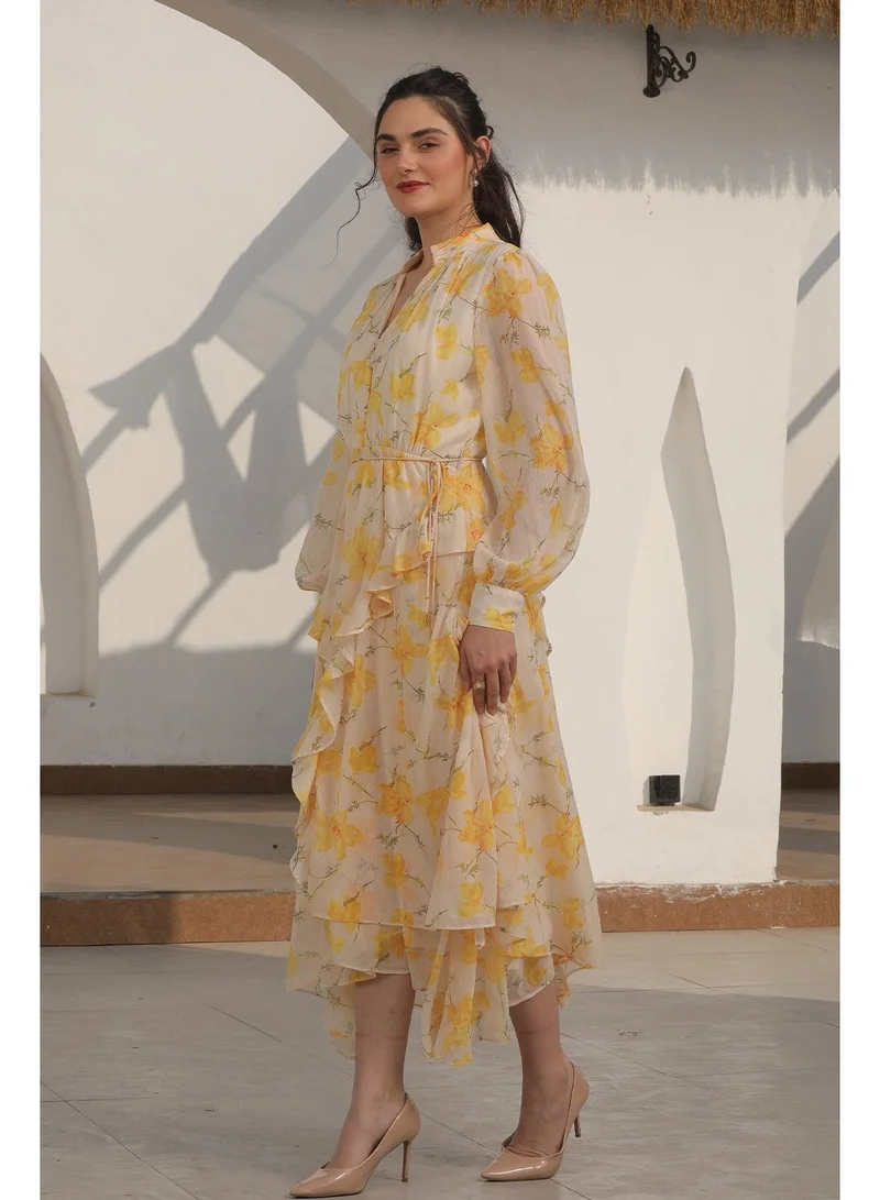 Luxe & Hardy فستان إدنا المكشكش من لوكس آند هاردي