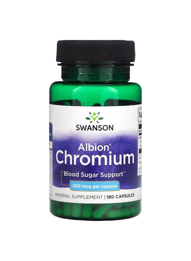 Swanson, Albion Chromium, 200 mcg, 180 Capsules - Image 1