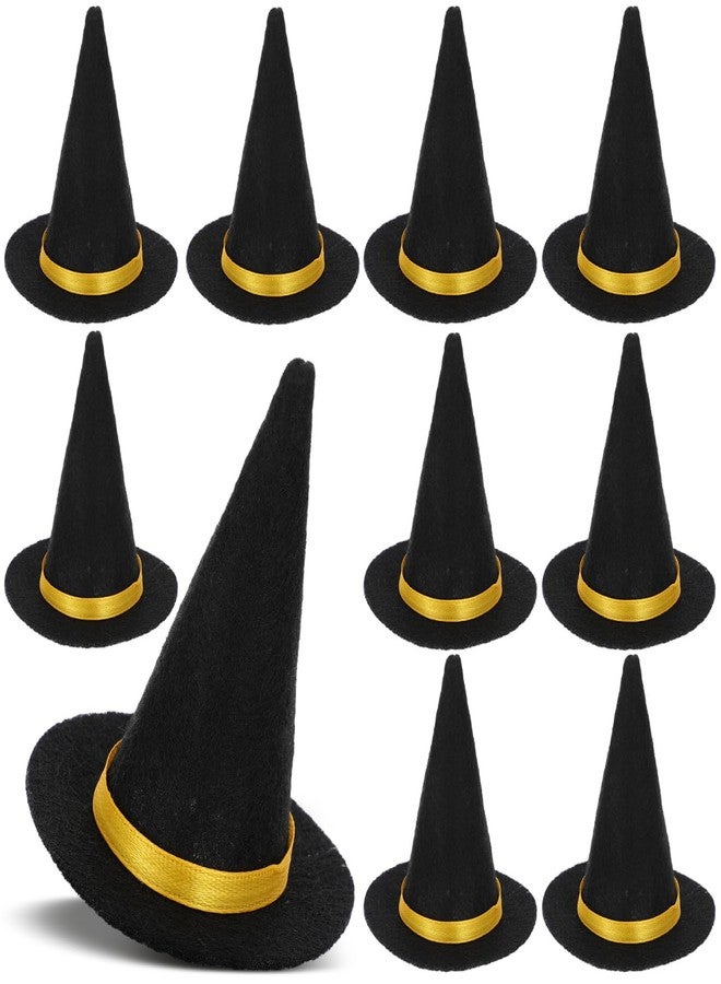 TOYANDONA 10pcs Witch Hats Handmade Wine Bottle Decor Halloween Crafts Wine Bottle Dress Up Covers Witch Hat Halloween Party Favors - Image 1