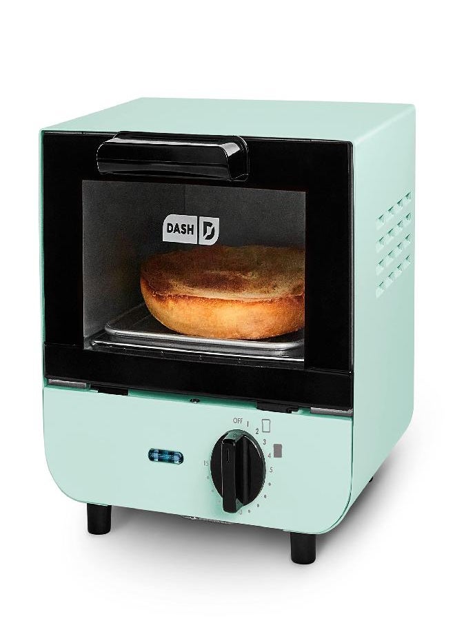 Dash DASH Mini Toaster Oven Cooker for Bread, Bagels, Cookies, Pizza, Paninis & More with Baking Tray, Rack, Auto Shut Off Feature - Aqua 