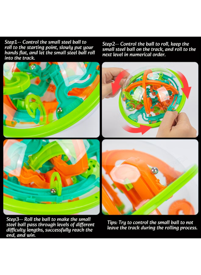شبيلي كرة متاهة ثلاثية الأبعاد لعبة تعليمية STEM بلاستيكية للأطفال، الأولاد والبنات – تنمية المنطق والإدراك المكاني والملاحظة والتنسيق بين اليد والعين - Image 2
