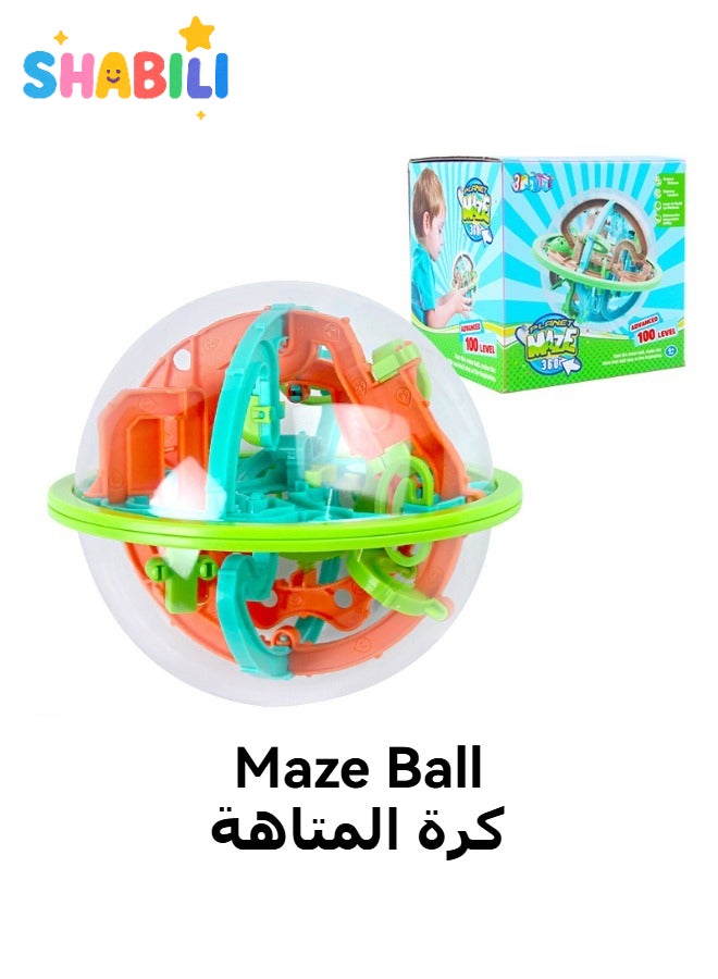 شبيلي كرة متاهة ثلاثية الأبعاد لعبة تعليمية STEM بلاستيكية للأطفال، الأولاد والبنات – تنمية المنطق والإدراك المكاني والملاحظة والتنسيق بين اليد والعين - Image 1