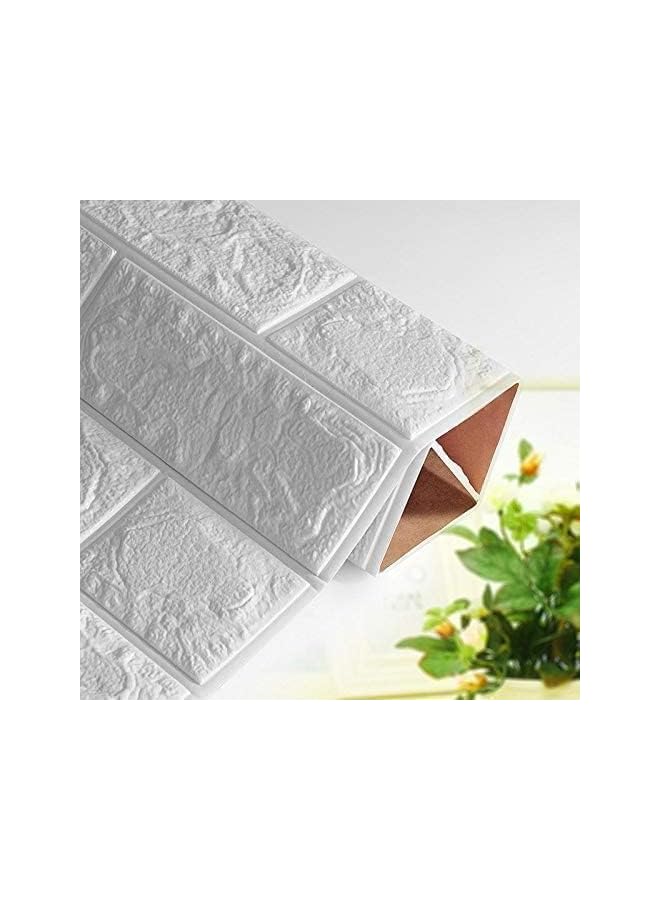 Zaboon 70X77Cm Pe Foam 3D Wall Stickers Safty Home Decor Wallpaper Sticker,White - Image 2