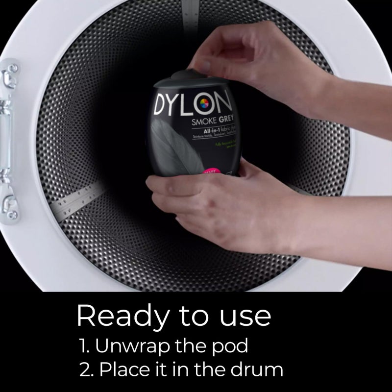 Dylon Washing Machine Fabric Dye Pod for Clothes & Soft Furnishings, Smoke Grey, 350 g (Pack of 1) (Packing May Vary) - Image 5