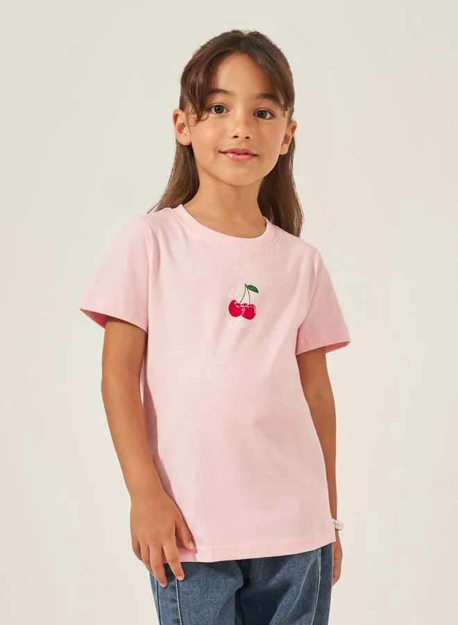 Styli Styli Graphic Print Round Neck T-Shirt