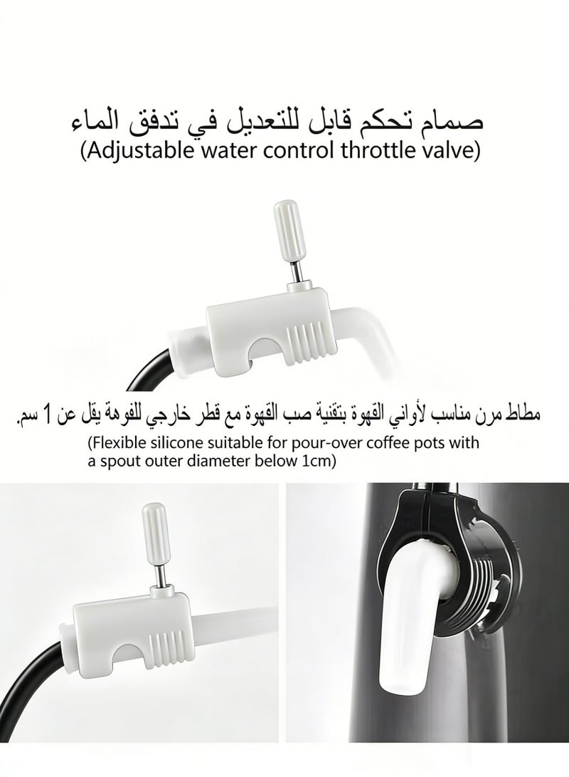 Coffee Dripping Jugs Kettle Gooseneck Pot Restrictor Nozzle Adjustable Water Flow Pourers Regulator Compatible Replacement Part Spout Diversion Aid - Image 3