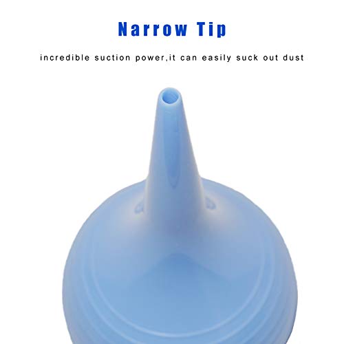 JIESI Rubber Suction Ear Syringe,60ml Hand Bulb Syringe Ear Washing Squeeze Bulb- Blue Smooth - Image 3