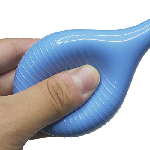 JIESI Rubber Suction Ear Syringe,60ml Hand Bulb Syringe Ear Washing Squeeze Bulb- Blue Smooth - Image 4