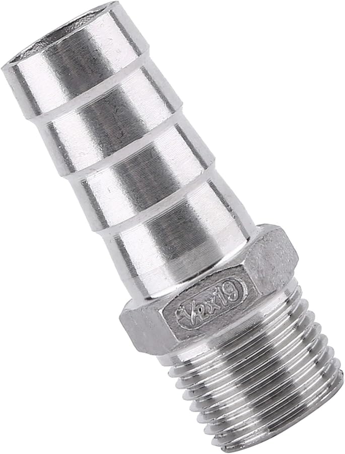 Stainless Steel SS304 1 2 Inch Male Thread Barb Hose Adapter Connector 19mm - Image 4